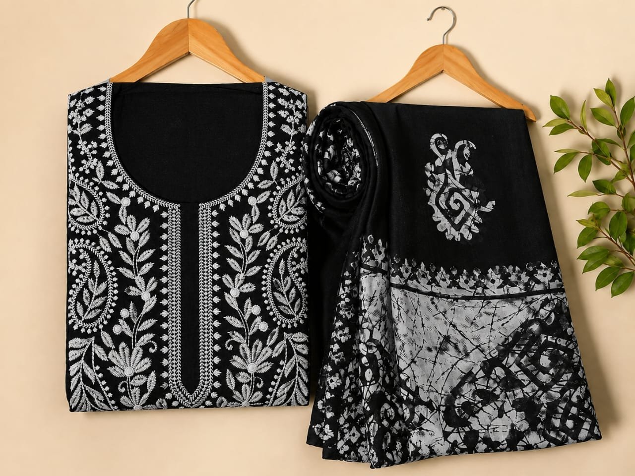 Pure Cotton Embroidered Churidar Material – Design 05