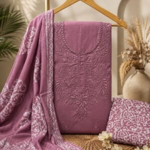 Pure Cotton Embroidered Churidar Material – Design 21