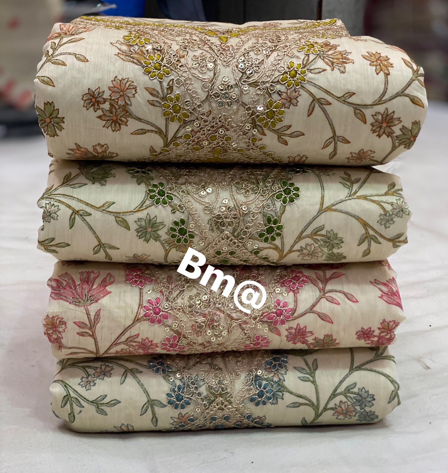 Limited Edition Printed Silk Churidar Material – Embroidery Design
