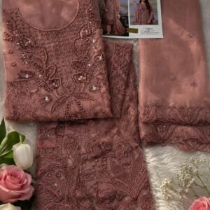 Chiffon Khatli Embroidered Churidar Material – Rosewood